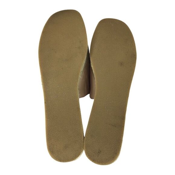 JustFab Sun Daze Pale Pink Slides Platform Espadrilles Size 10 - Picture 7 of 8